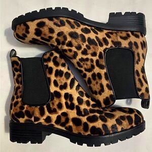 Leopard Print Ankle Boots Nine West